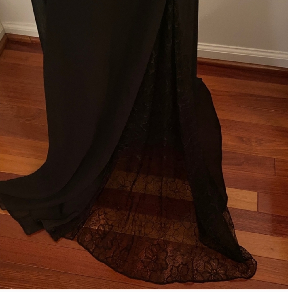 White by Vera Wang Black Lace Strapless Gown Size 8 NWT - Picture 6 of 15